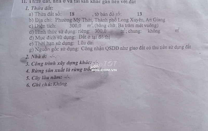 Bán đất thổ cư, chính chủ, giá cả sẽ còn thương lượng